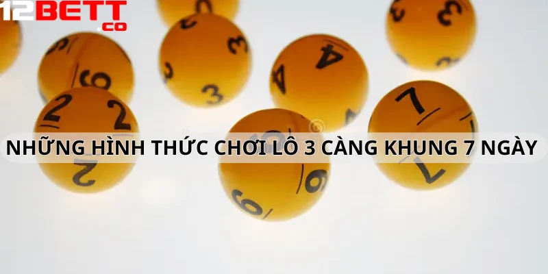 Những hình thức chơi lô 3 càng khung 7 ngày 